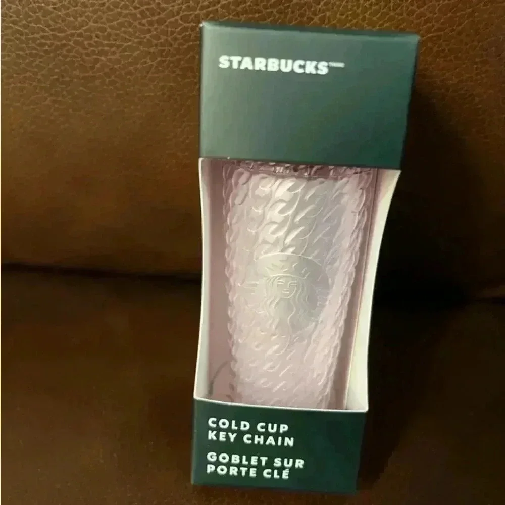 Starbucks 2024 Cherry Blossom Soft Touch Venti Tumbler & Keychain Pink